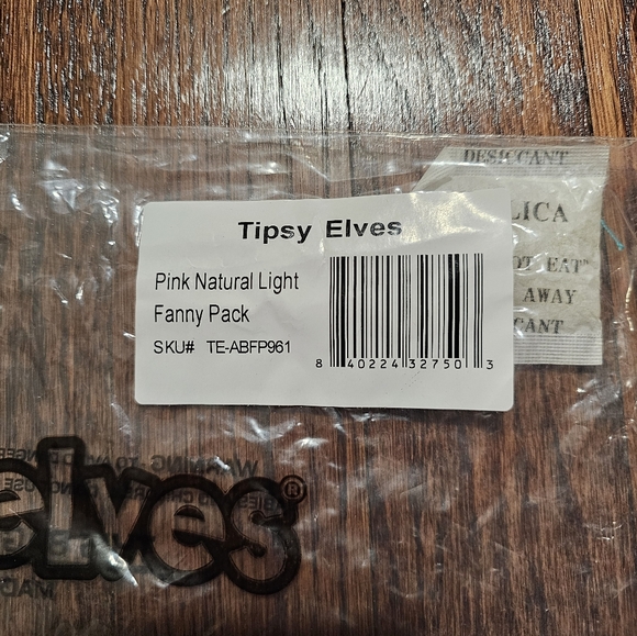 NWT Tipsy Elves Pink Natural Light Fanny Pack With Drink Holder - Picture 2 of 3